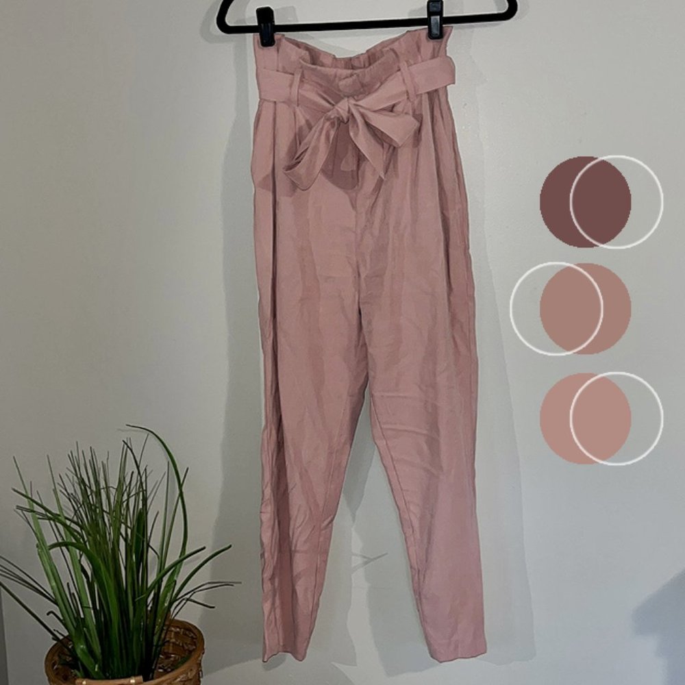 H&M High Waisted Paperbag Pants
